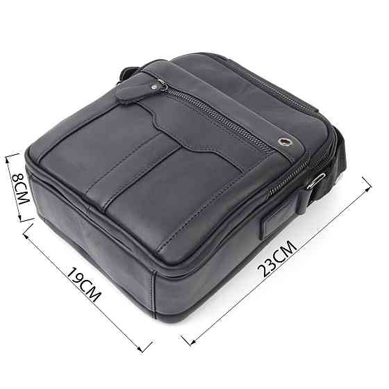 Сумка мужская Vintage 20826 кожаная Черный Киев