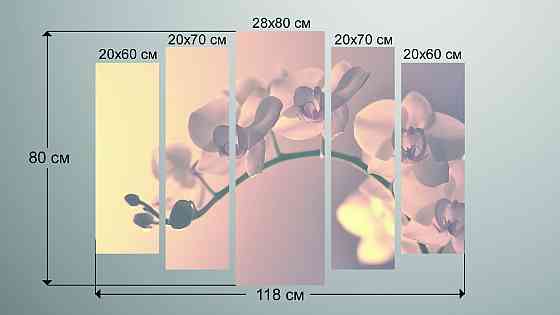 Модульна картина Орхідея Art-203_5 Київ