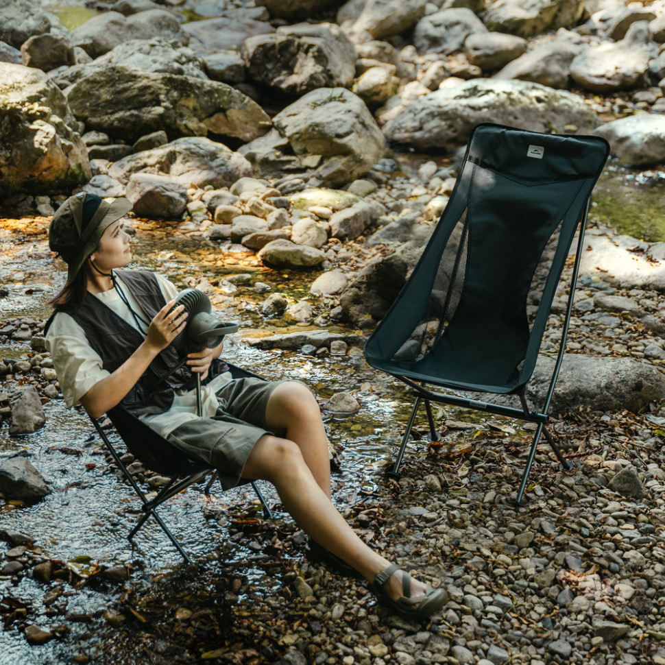 Стілець складаний ультралегкий Naturehike Stellaluna L04 CNK2450JJ015, розмір L, алюміній, сірий Киев - изображение 6