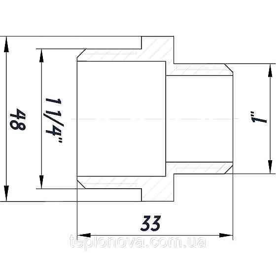 Ніпель редукційний 1 1/4| х1 | ЗЗ нікельований NN652S OPTIMUM Чернівці
