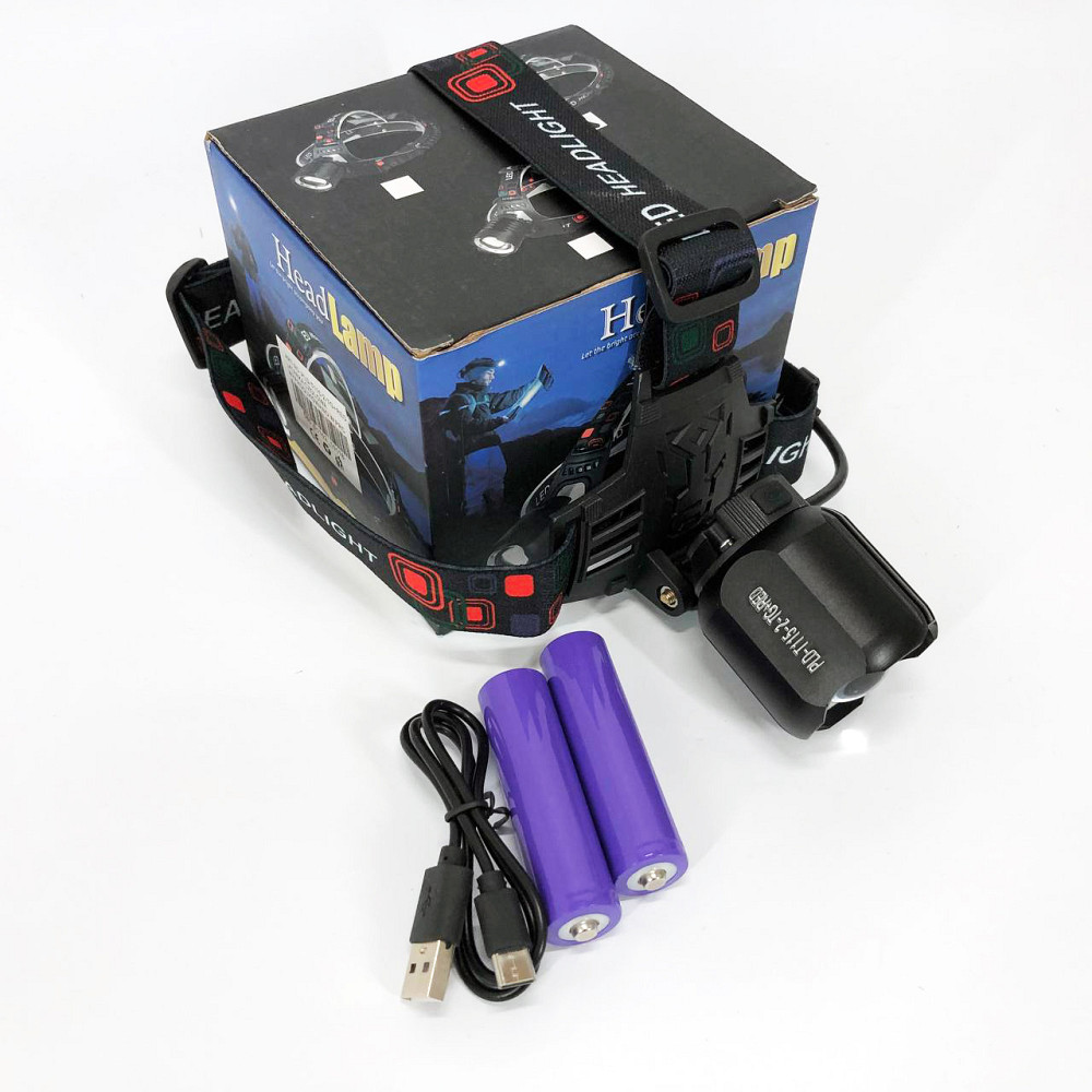 Світлодіодний ліхтар на лоб PLD-T115-2PM10-TG, Ліхтар акумуляторний для риболовлі LY-42 Львів - фото 1