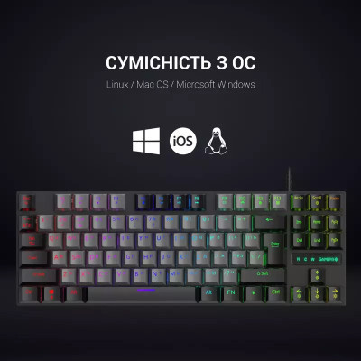 Клавиатура GamePro MK100B Blue Switch LED USB Black (MK100B) Винница - изображение 6