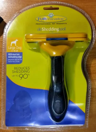 Фурминатор для длинношерстных собак и кошек с кнопкой Furminator Short Hair Large 10 см Коломия