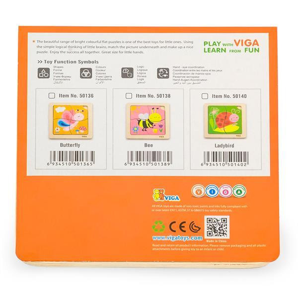 Дерев'яний мініпазл Viga Toys Жук сонечко, 4 ел. (50140) Харьков - изображение 2