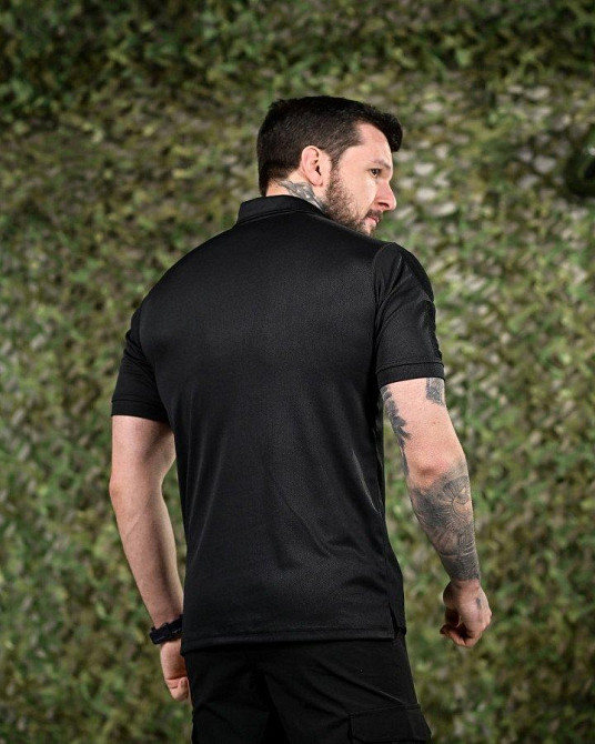 Тактична футболка polo PATRIOT black ВР6347 Одесса - изображение 5