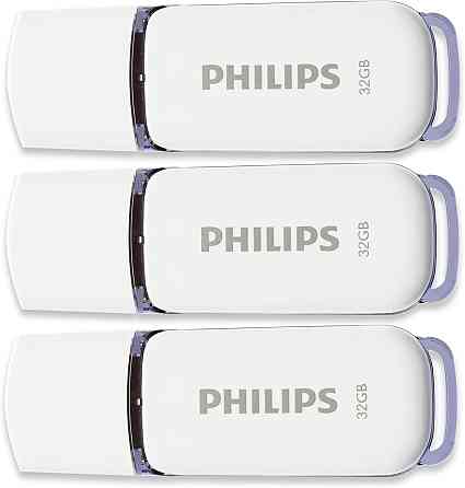 Флешнакопичувач Philips Snow 2.0 3×32GB біло-сірий USB 2.0 читання до 23MB/s портативний для зберігання даних Київ