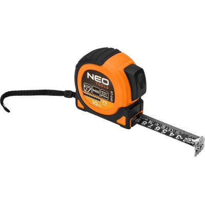 Рулетка Neo Tools Super Black, 10мx25мм, з фіксатором змотування, магніт (67-245) Вінниця - фото 1