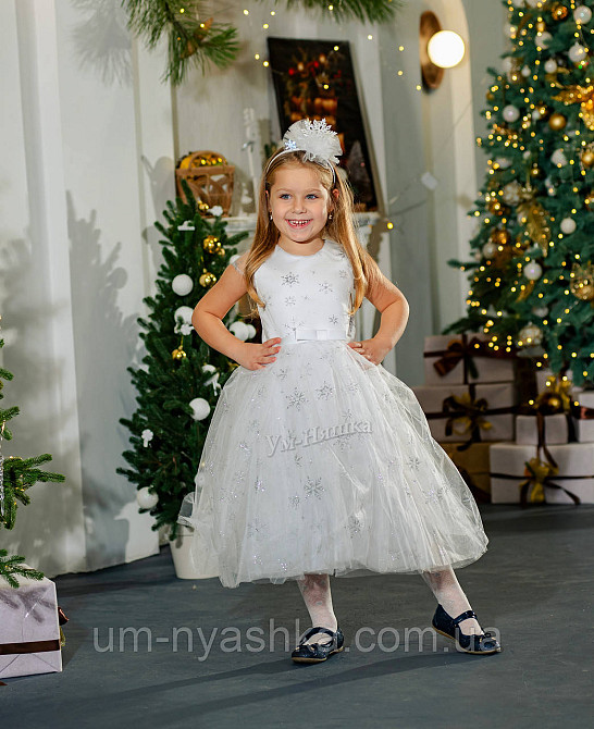 Платье Снежинка нарядное белое платье со снежинками Снежинка со снежинками Кривой Рог - изображение 2