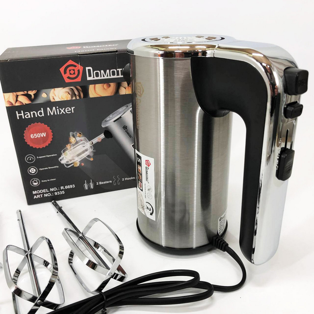 Ручний міксер з різними режимами швидкості, Міксер кухонний професійний для замішування сумішей QF-16 Львів - фото 9