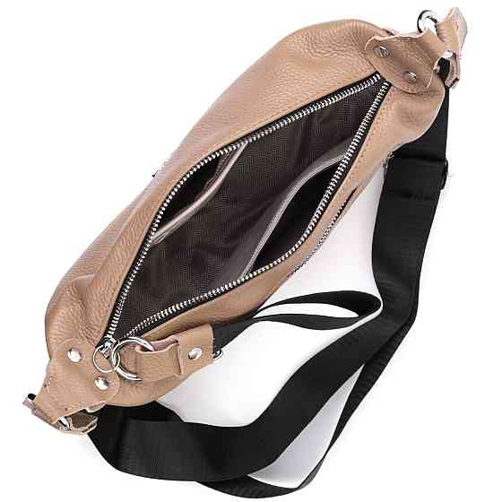 Сумка для жінок з натуральної шкіри через плече з незвичайним бігунком (Vintage) Київ