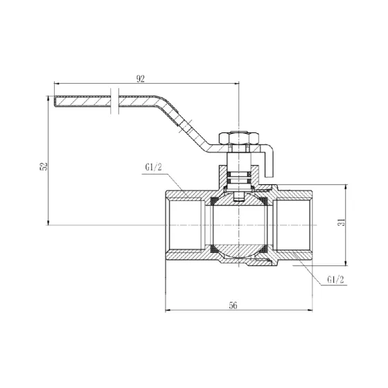 Кран кульовий Thermo Alliance Forte 1/2" ВР для газу (ручка) SF600G15 Київ