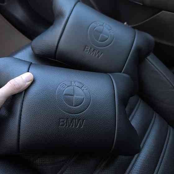 Автоподушка під голову BMW, Подушка з логотипом бренду, Подушки-підголівники на сидіння автомобіля CM-44 Львів