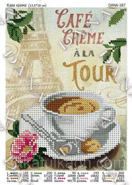 Схема для вышивки бисером Кофе крема Днепр - изображение 2
