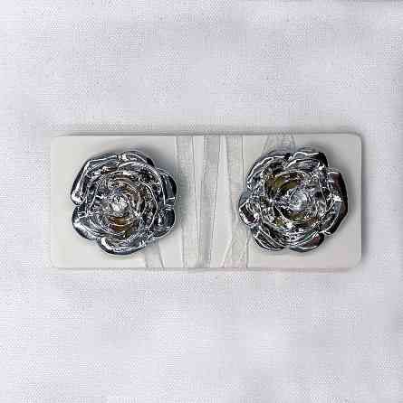 Магніти для штор і гардин Танго набір 2 шт Сріблястий з коричневим (81-161) Київ