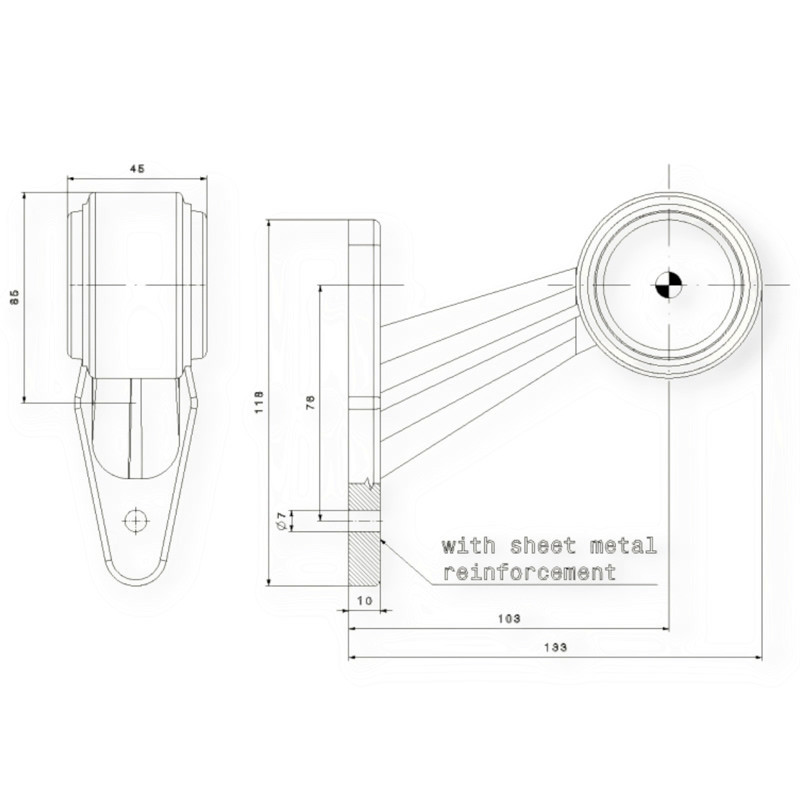 Ліхтар (ріг косий) малий габаритний Мукачево - фото 1