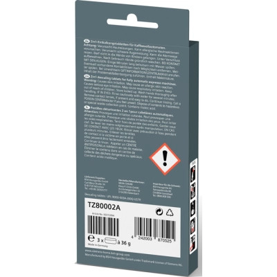 Аксессуар для кофеварки Siemens таблетки для видалення накипу 3 шт (TZ80002A) Винница - изображение 3