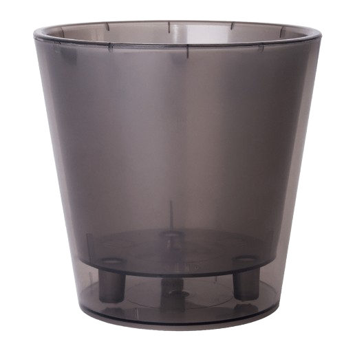 Вазон Деко зі вставкою 16*15,5см коричневий прозорий Алеана Житомир - изображение 1