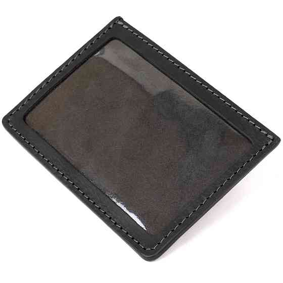 Кожаная обложка для пенсионного удостоверения GRANDE PELLE 11506 Черный Киев