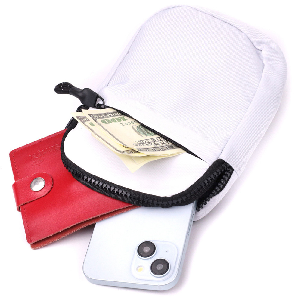 Стильная слинг сумка для путешествий из качественного текстиля Белый (Vintage) Киев - изображение 1