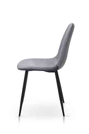 Стілець Ембер-L, чорний/ велюр темно-сірий Київ