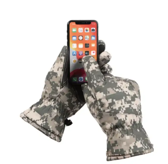 Тактические зимние перчатки ВСУ (размер L) Снежный камуфляж Киев