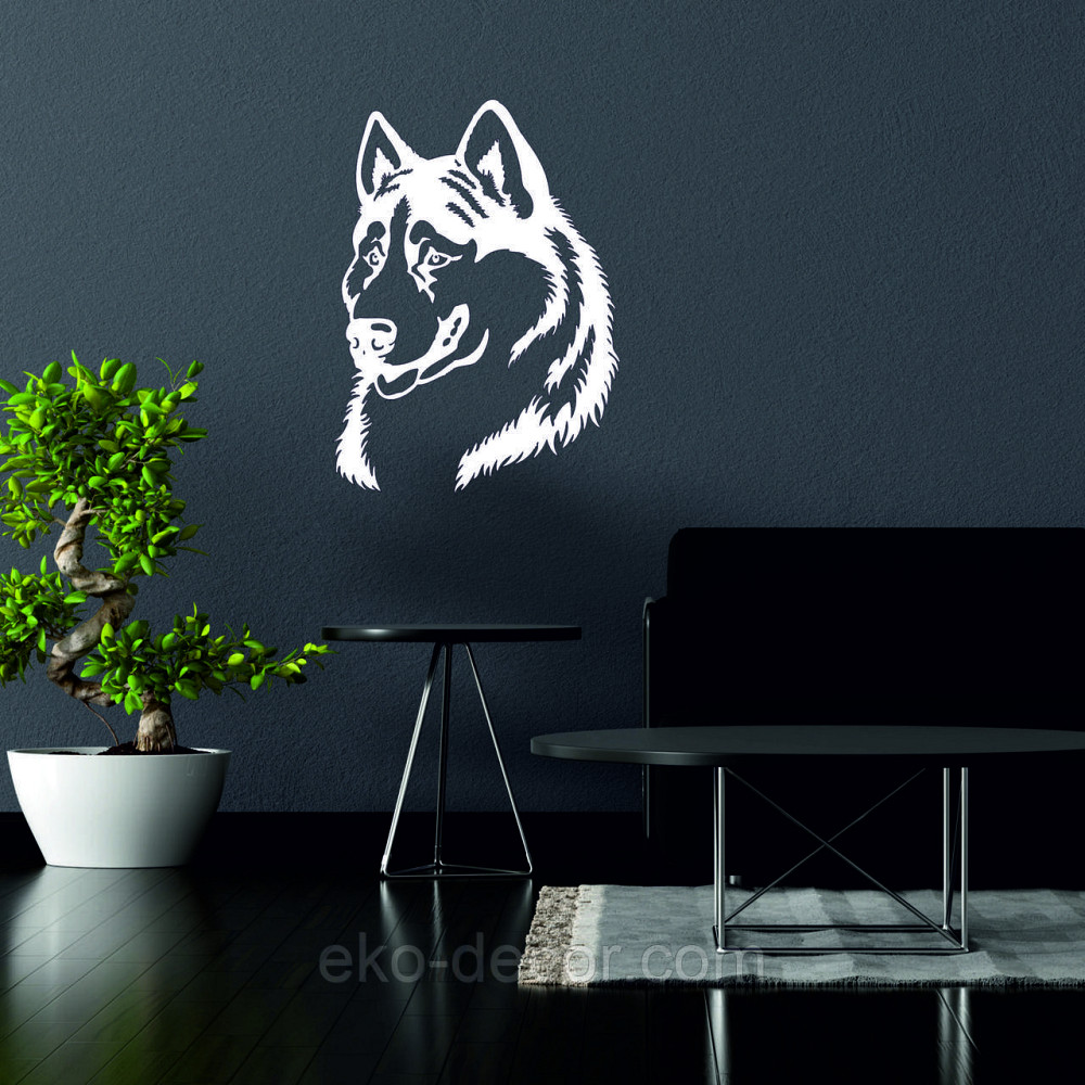 Декоративне настінне Панно «Хаскі», Декор на стіну 90*66 см, Білий Київ - фото 2