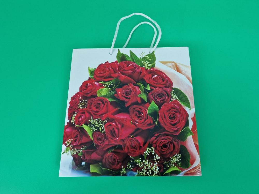 Пакет паперовий подарунковий квадратний 23*24*10 (артKV-222) (12 шт) Харків - фото 4