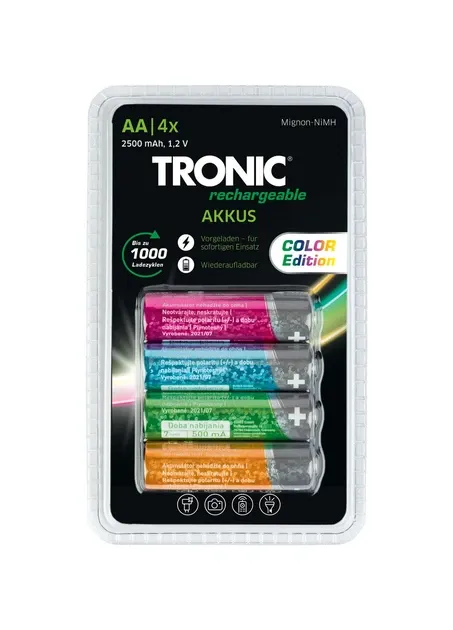 Перезаряжаемые батарейки Tronic AA 4x 2500mAh 1.2V Киев - изображение 1