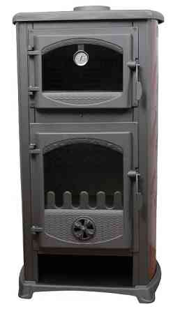 Піч-камін на дровах Bella Thalia Cucina червона з духовкою та варильною поверхнею 8 кВт до 60 м2 буржуйка Сербія Київ