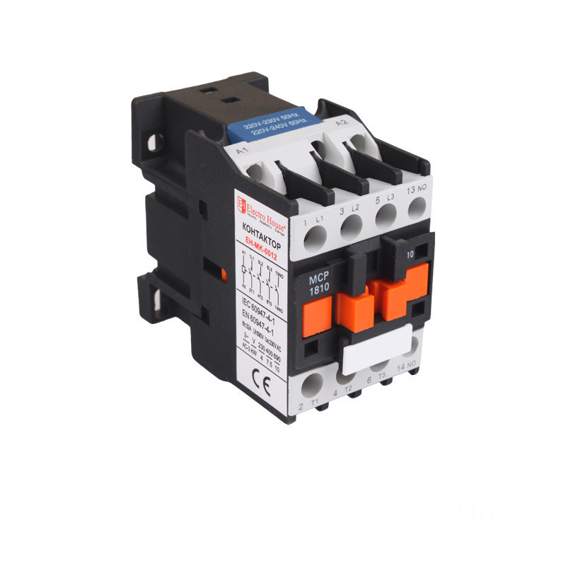 Контактор магнитный 3P 18A 220-230 В, 4 нормально открытых контакта Днепр - изображение 1