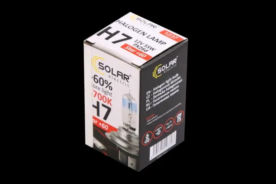 Лампа галогенная 12В  H7 Solar 55 +60% Star Винница