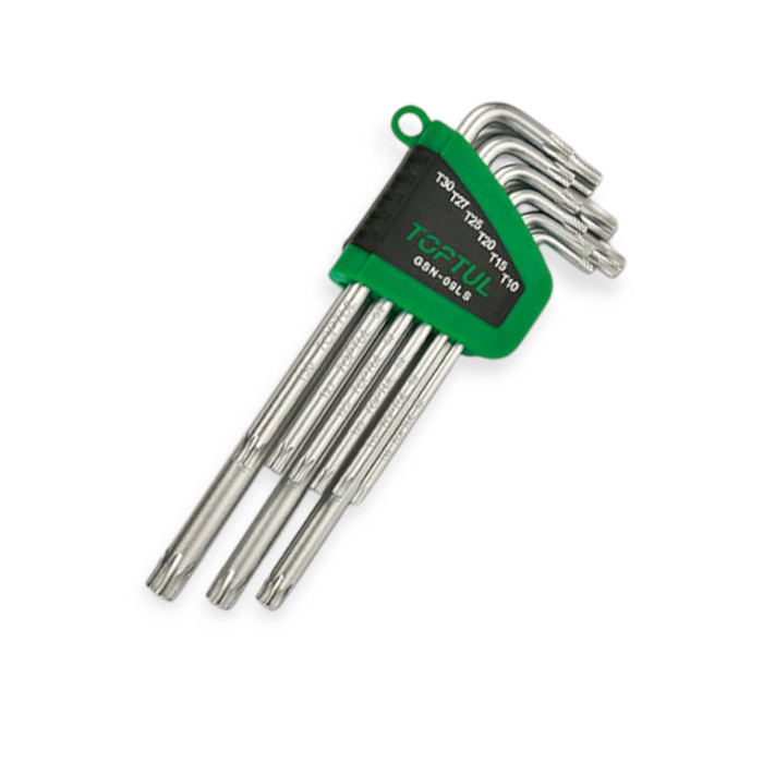 Набор ключей шестилучевых Г-образ. TORX Т10-Т50, 9 шт длинные сталь S2 Мукачево - изображение 1