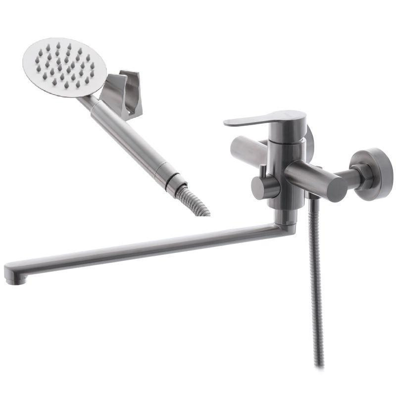 Змішувач для ванни ZERIX DAX-006, з нерж. сталі Харків - фото 4