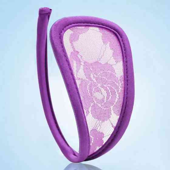 Труси без лямок бузкові мереживні (малюнок може відрізнятися) - розмір універсальний, спандекс Київ