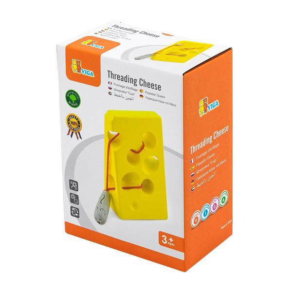 Дерев'яна шнурівка Viga Toys Сир (56281) Харків - фото 5