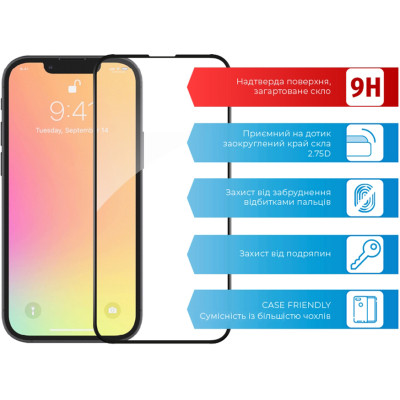 Стекло защитное ACCLAB Full Glue Apple iPhone 13 mini (1283126515415) Винница - изображение 2