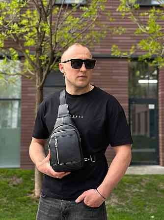 Чоловічий слінг для подорожей TIDING BAG 7862 чорний Київ