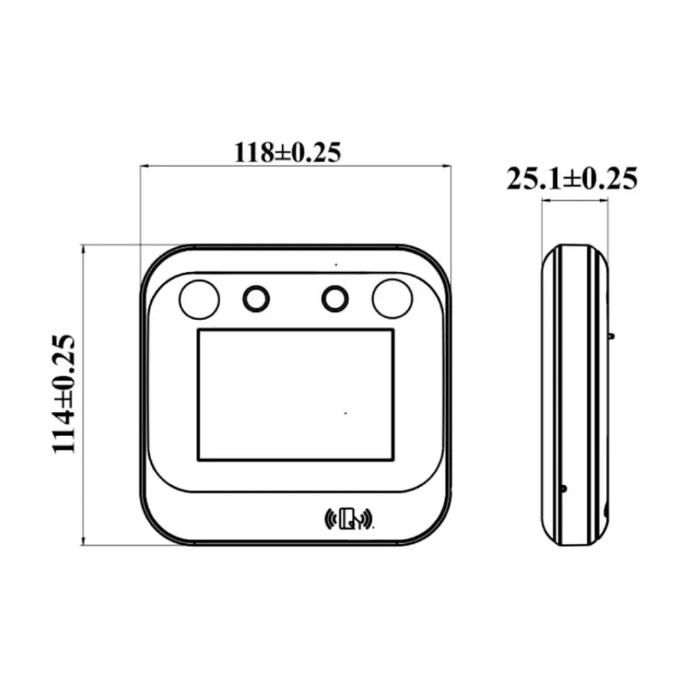Біометричний термінал контролю доступу з WiFi 2Mp TVT TD-E2123-IC/PE/TP/WF з розпізнаванням облич і зчитувачем Mifare (77-00213) Киев - изображение 3