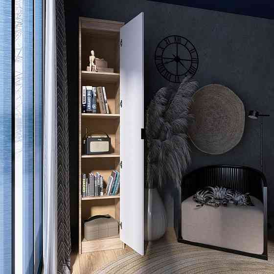 Шкаф-пенал закрытый Эверест Сити-400 Дуб сонома/Белый (DTM-071094) Львов