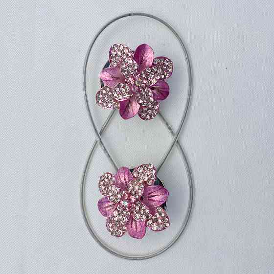 Магніти для штор та гардин "Flowers" набір 2 шт Рожевий (81-222) Київ