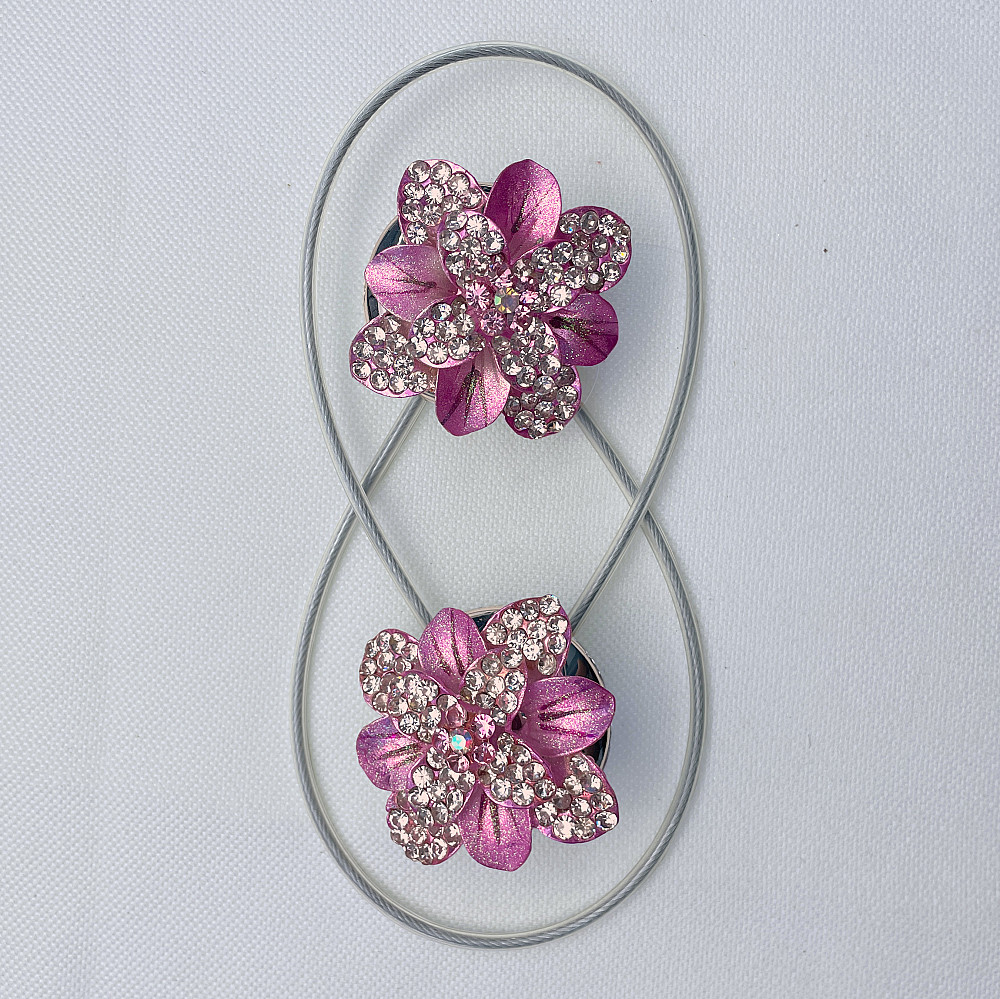 Магніти для штор та гардин "Flowers" набір 2 шт Рожевий (81-222) Київ - фото 6