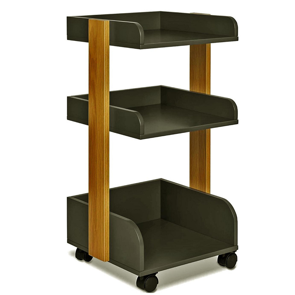 Етажерка для ванної на коліщатах "Окулурі" охра-венге Миколаїв - фото 1