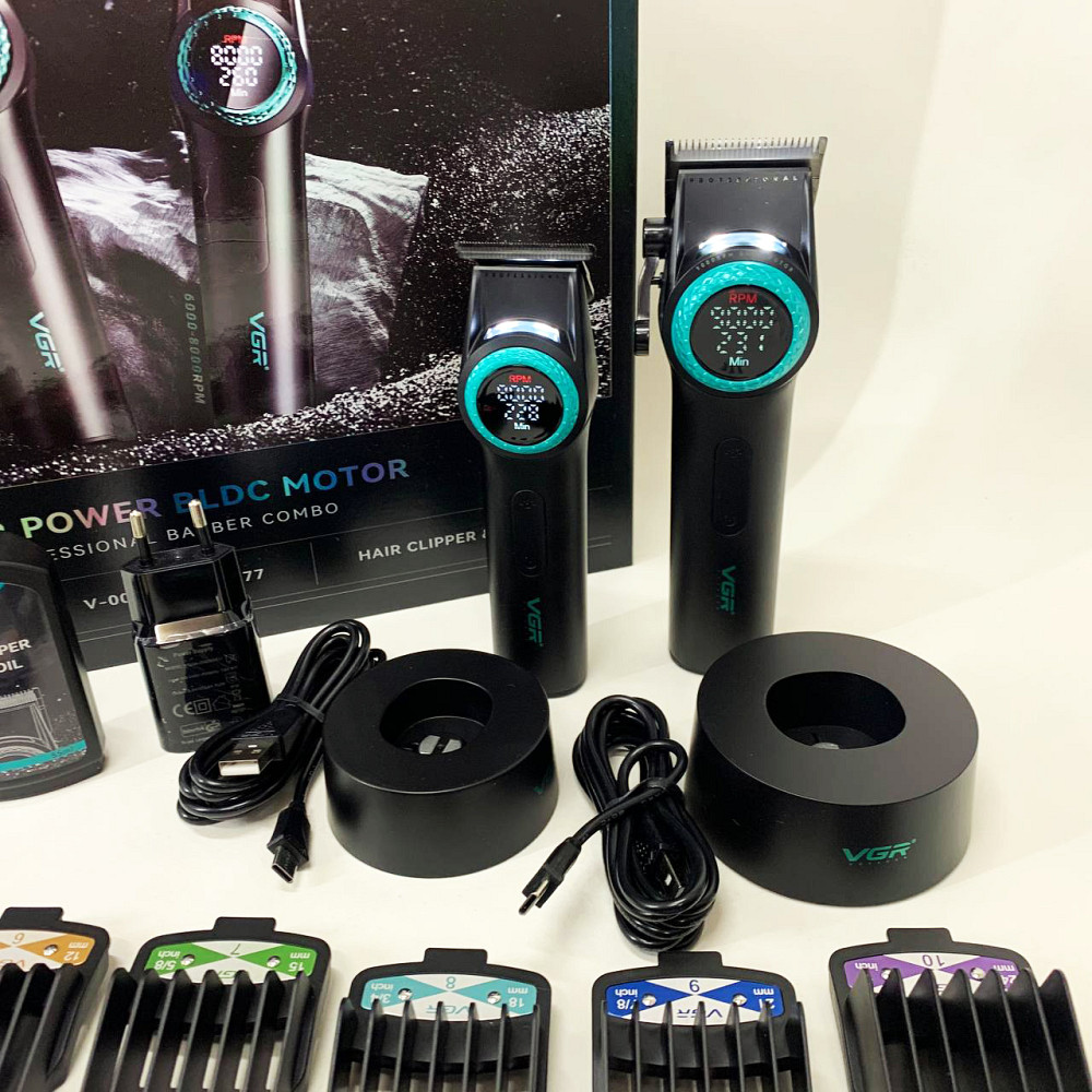 Професійна акумуляторна машинка Акумулятор VGR, Універсальні машинки для стрижки волосся RK-85 Львів - фото 12