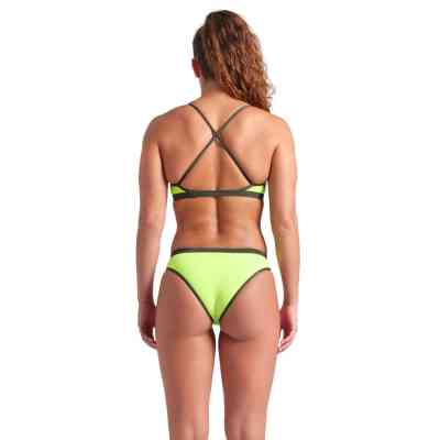 Купальник Arena Icons Bikini Cross Back Solid 005037-660 Салатовий 40 (3468337529255) Винница