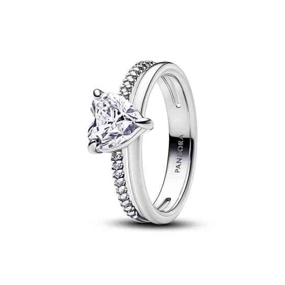 Срібна каблучка Pandora Серце подвійна 193100C01 54 Київ