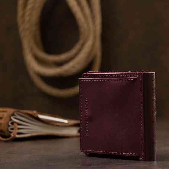 Шкіряне жіноче портмоне GRANDE PELLE 11518 Бордовий Київ