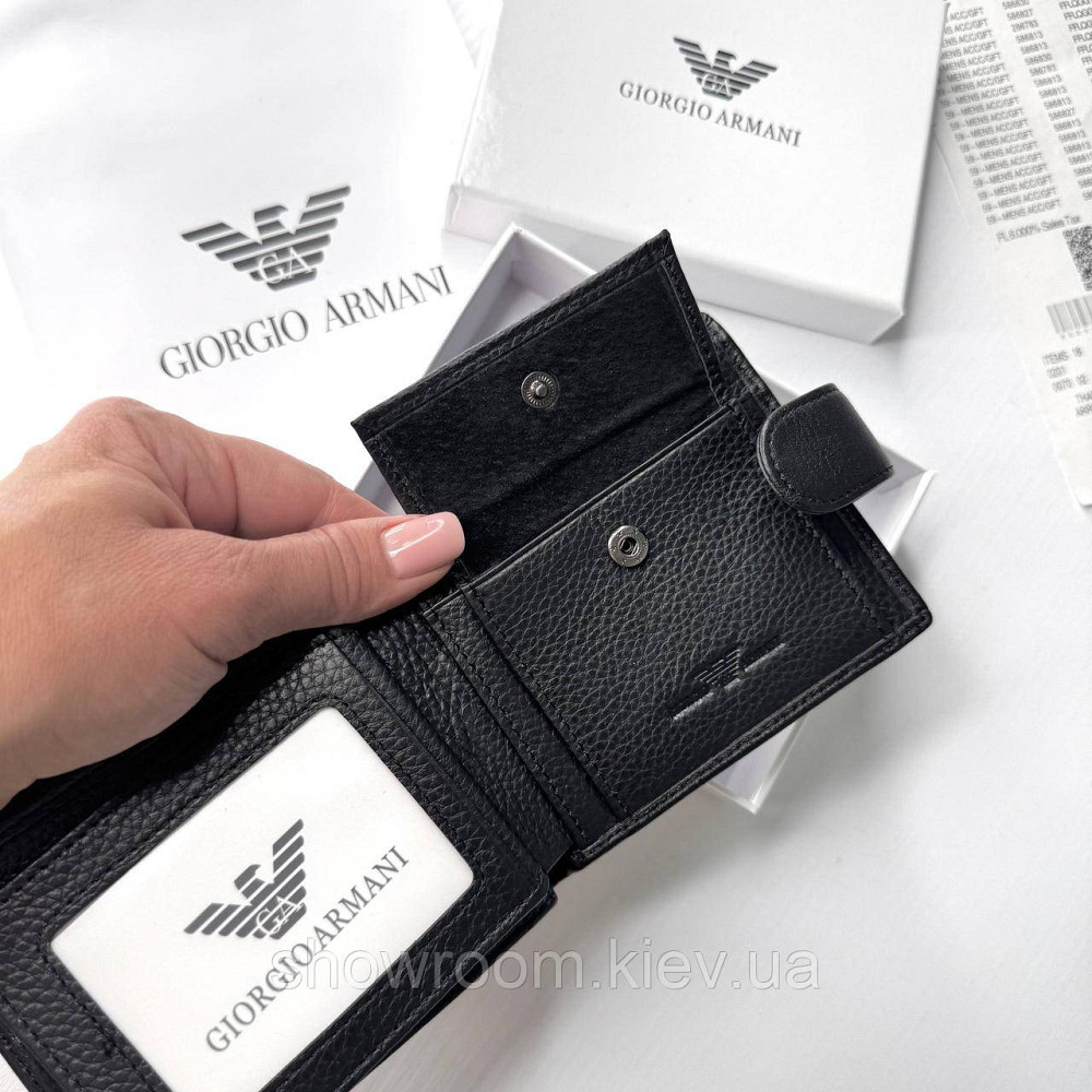 Брендовий гаманець із натуральної шкіри на застібці GA (6605) Київ - фото 9