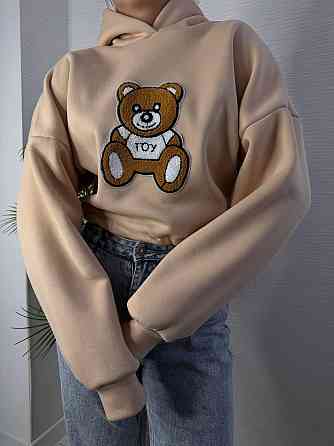 Жіноча стильна повсякденна худі з малюнком якісна трьохнитка на флісі Одеса