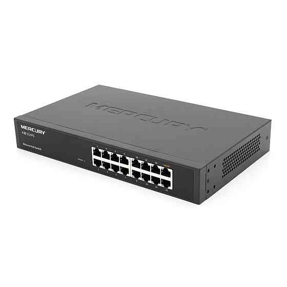 Коммутатор POE Mercury S116PS 15 портов POE 100Мбит + 1 порт Ethernet (UP-Link) 100 Мбит, БП встроенный, крепления в стойку, BOX Киев