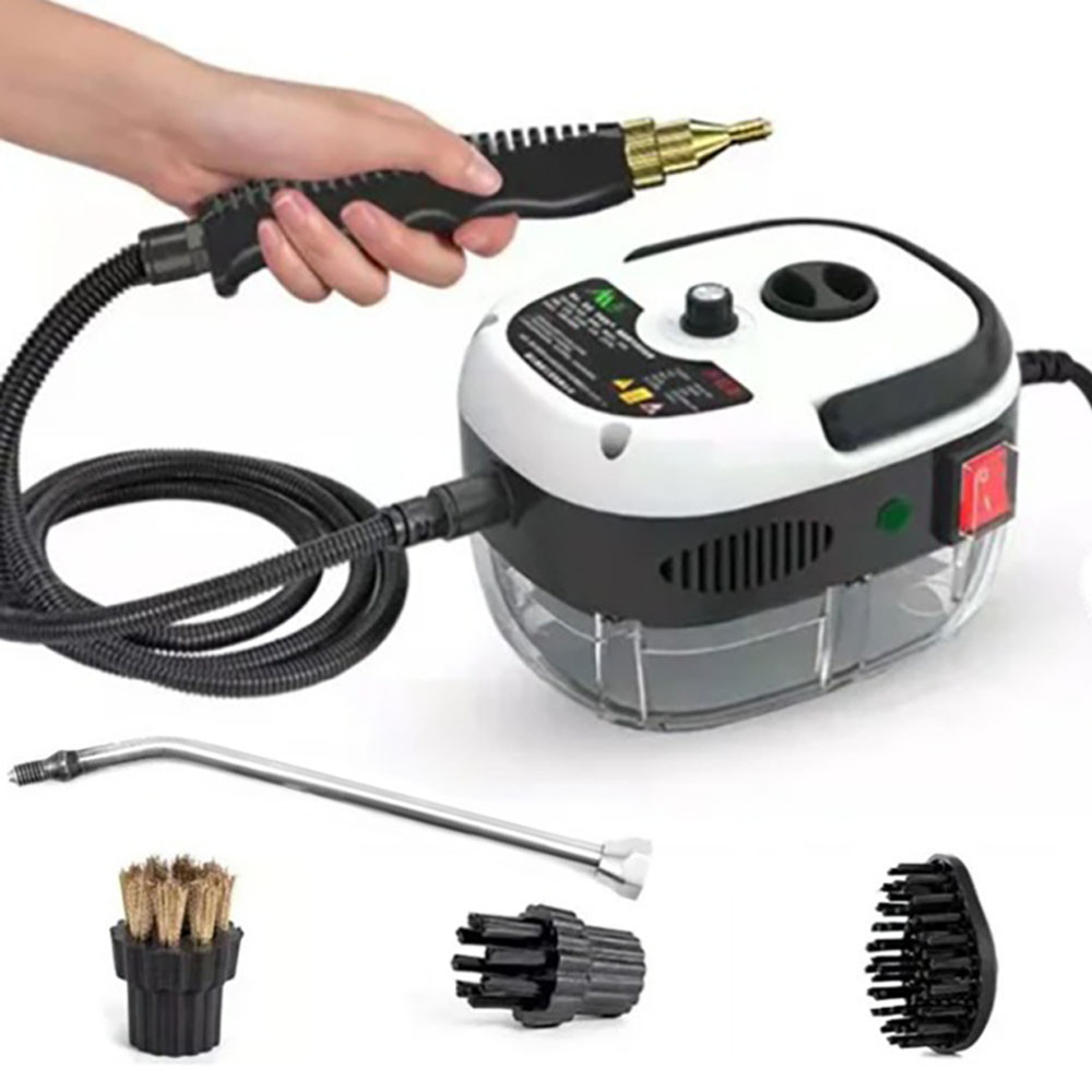 Портативный пароочиститель для дома, 2500Вт, 900мл + 4 насадки, Белый / Парогенератор для уборки / Паровой очиститель Киев - изображение 5